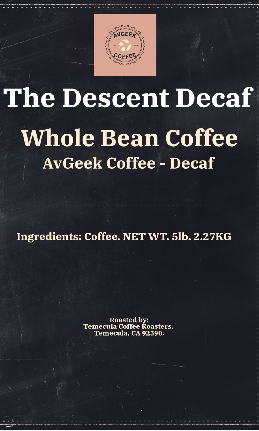 AvGeek Coffee - The Descent Decaf Espresso Blend